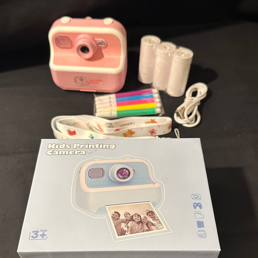 Kids Pink Printing Camera